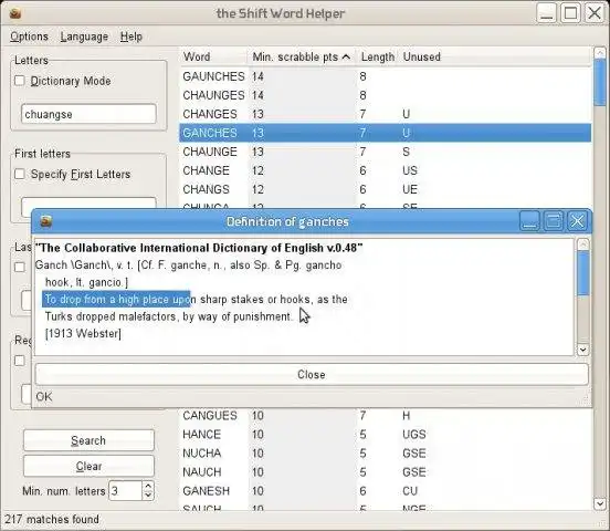 Download web tool or web app Shift Word Helper to run in Windows online over Linux online