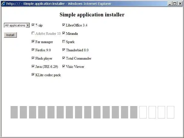 Download web tool or web app Simple application installer