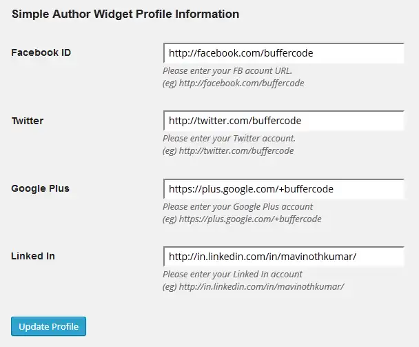 Download web tool or web app Simple Author Widget