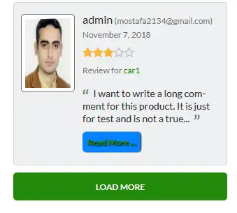 Download web tool or web app simple display for woocommerce reviews