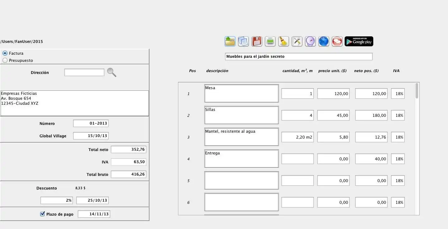 Download web tool or web app SimpleInvoicer 2.0