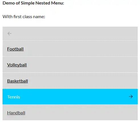 Download web tool or web app simple-nested-menu