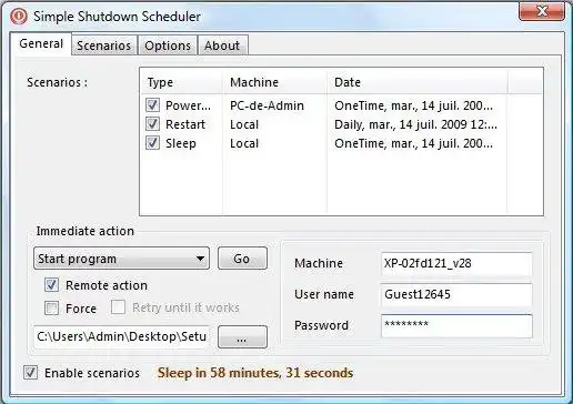 Download web tool or web app Simple Shutdown Scheduler