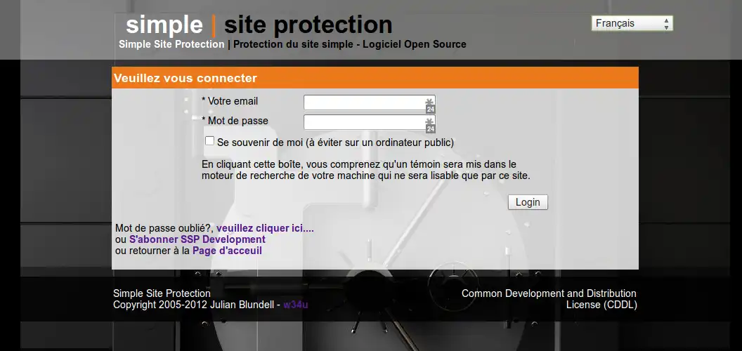 Download web tool or web app Simple Site Protection