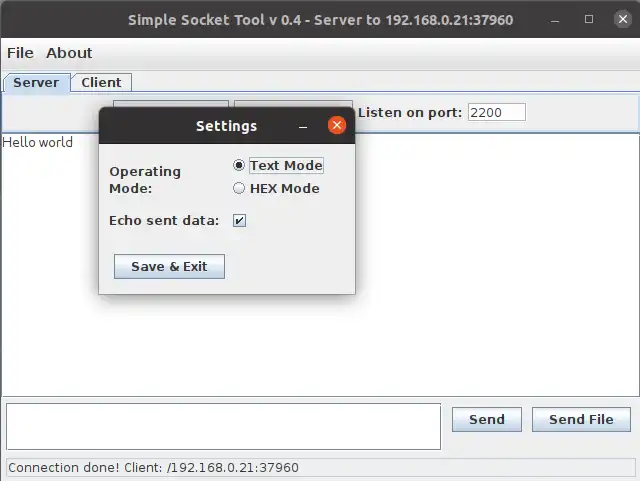 Download web tool or web app Simple Socket Tool