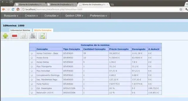 Download web tool or web app Sistema de Gestion Empleados y Nominas