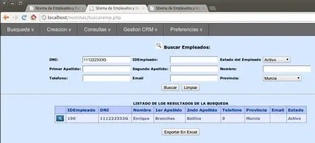 Download web tool or web app Sistema de Gestion Empleados y Nominas