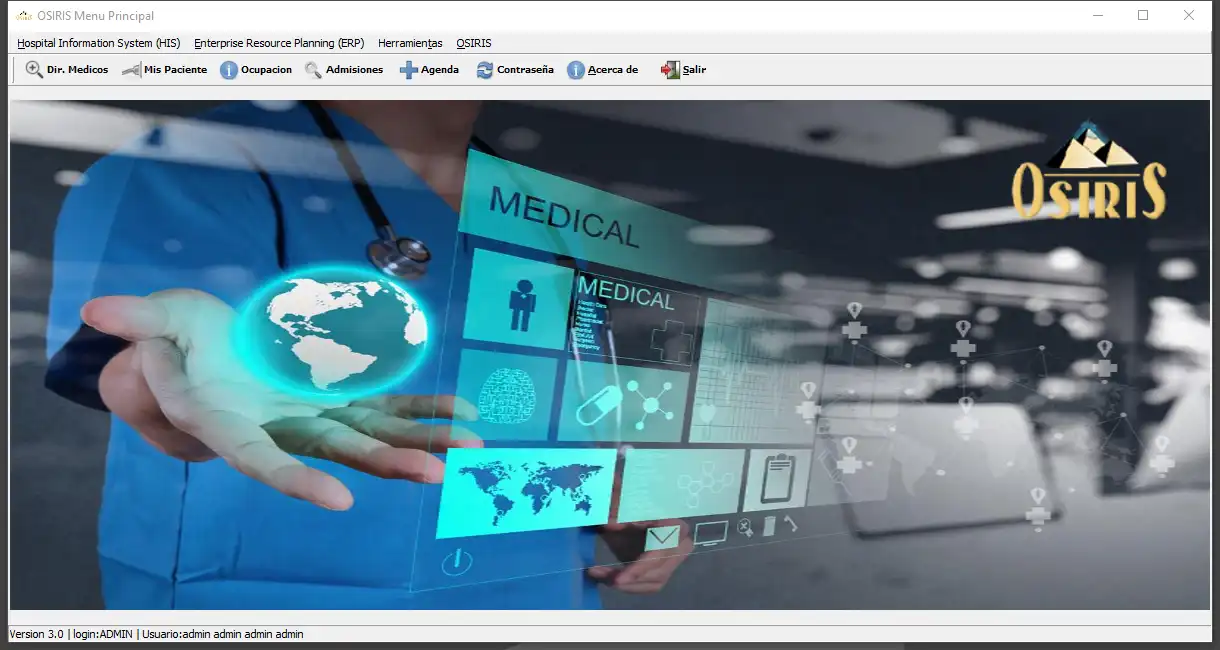 Descargar herramienta web o aplicación web Sistema Hospitalario Osiris HIS-ERP