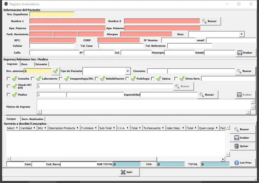 Descargar herramienta web o aplicación web Sistema Hospitalario Osiris HIS-ERP