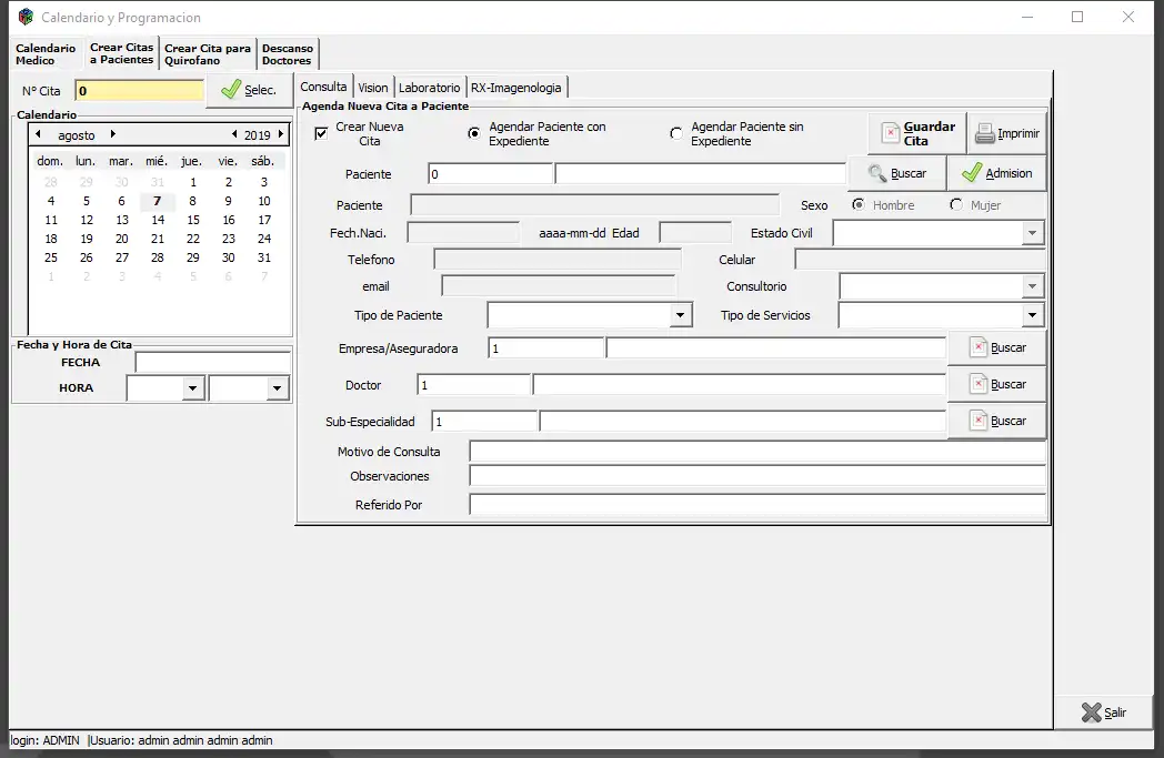 Download web tool or web app Sistema Hospitalario Osiris HIS-ERP