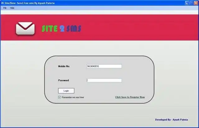 Download web tool or web app Site2Sms Software/Desktop Client