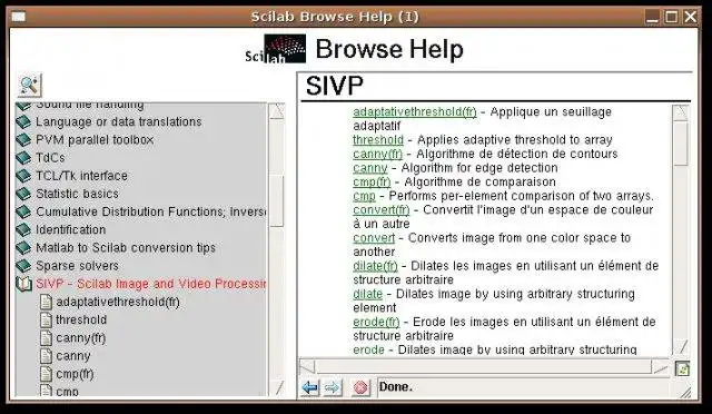 Download web tool or web app SIVP toolbox for Scilab to run in Linux online