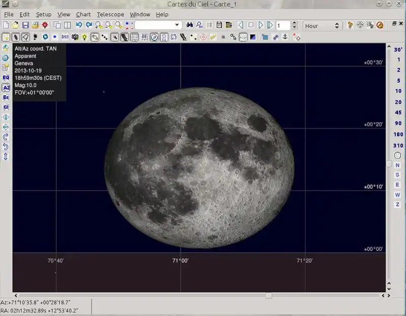 Download web tool or web app Sky Chart / Cartes du Ciel to run in Windows online over Linux online