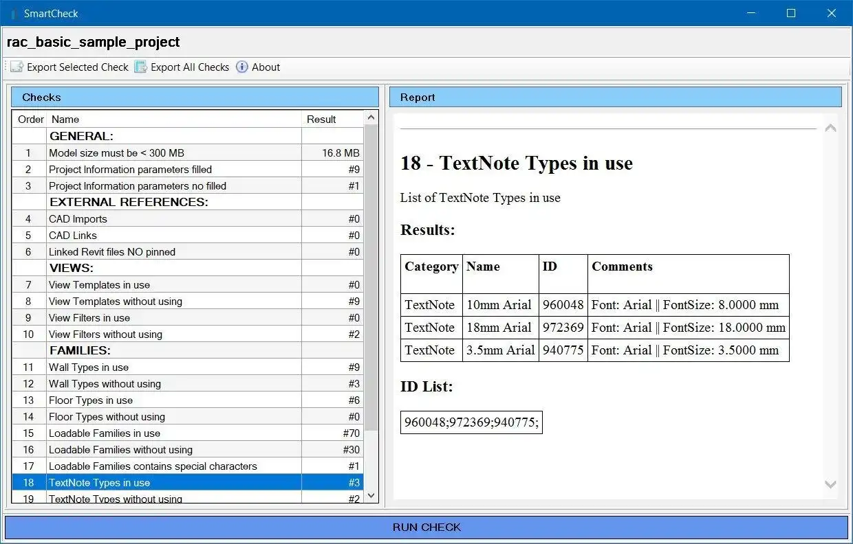 Download web tool or web app SmartCheck para Revit