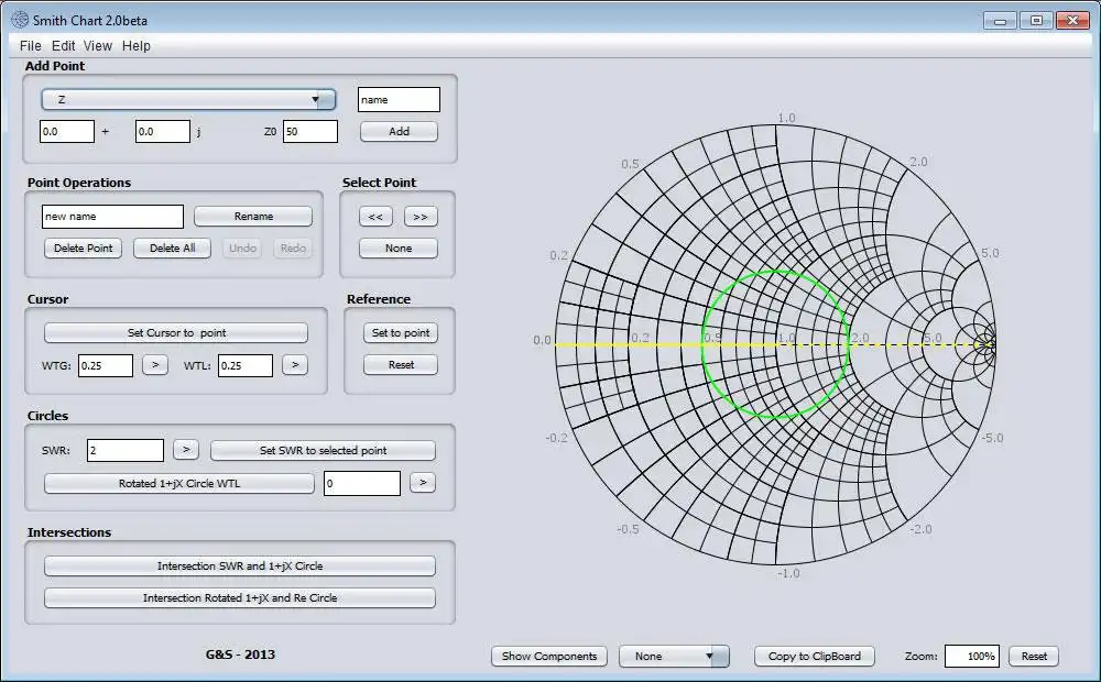 Download web tool or web app Smith Chart Calculator to run in Linux online