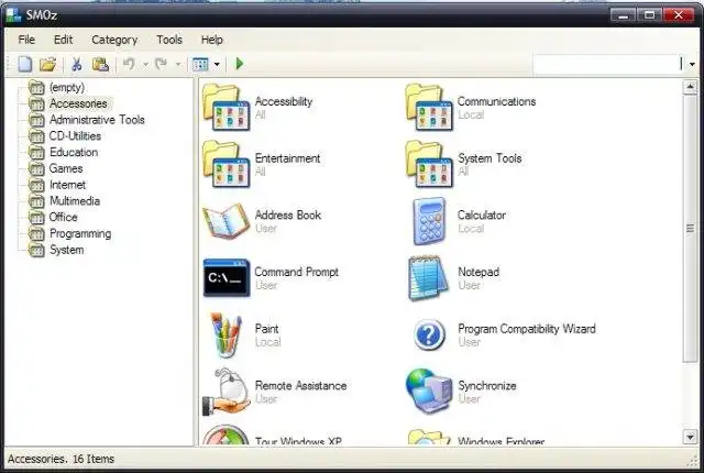 Download web tool or web app SMOz (Start Menu Organizer)