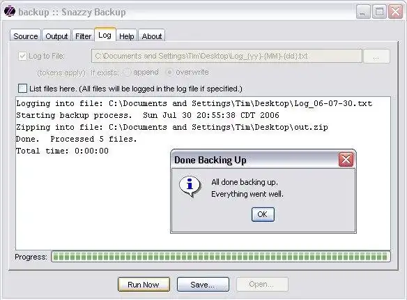 Download web tool or web app Snazzy Backup