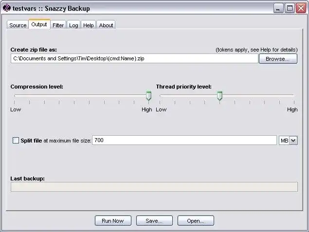 Download web tool or web app Snazzy Backup