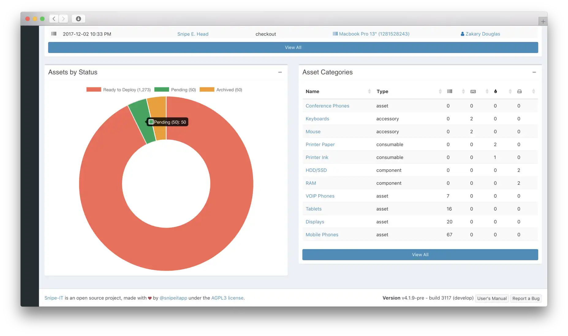 Download webtool of webapp Snipe-IT