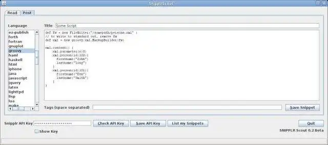 Download web tool or web app SnipplrScout