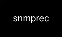 Run snmprec in OnWorks free hosting provider over Ubuntu Online, Fedora Online, Windows online emulator or MAC OS online emulator