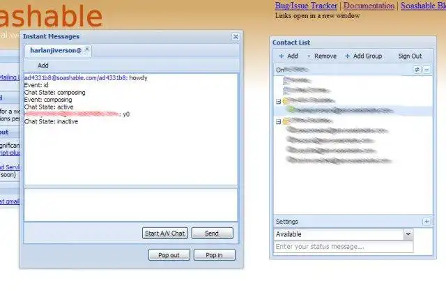 Download web tool or web app Soashable - javascript multi-protocol IM