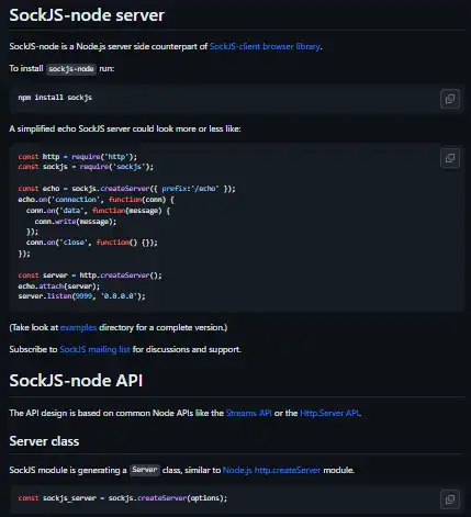 वेब टूल या वेब ऐप SockJS-node डाउनलोड करें