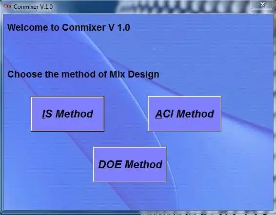 Download web tool or web app Software assisted Mix design of concrete to run in Windows online over Linux online