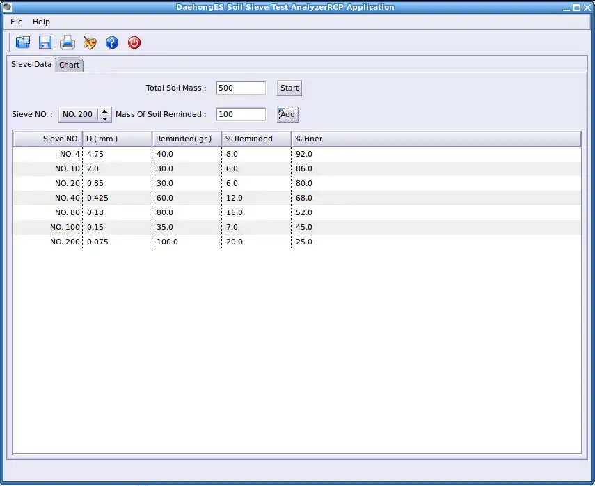 Download web tool or web app Soil Sieve Test Analyzer