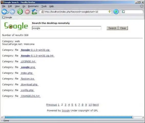 Download web tool or web app Soogle - Search Over the goOGLE