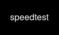 Run speedtest in OnWorks free hosting provider over Ubuntu Online, Fedora Online, Windows online emulator or MAC OS online emulator