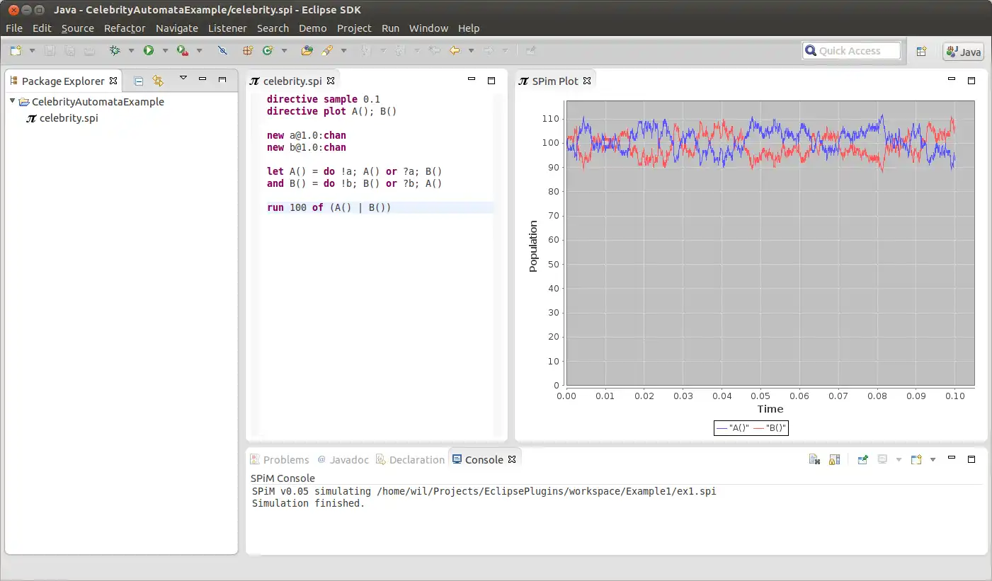 Download web tool or web app SPiM2Eclipse to run in Linux online