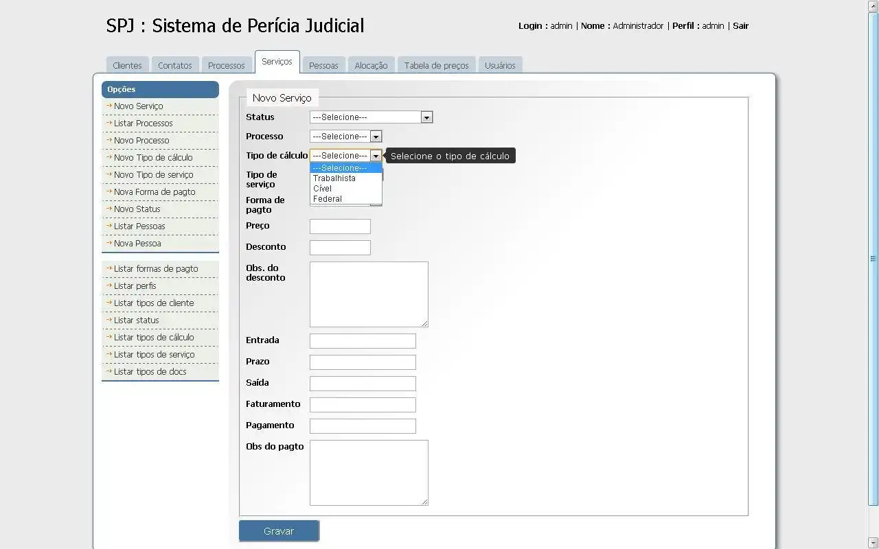 Download web tool or web app SPJ - Sist. Perícia Judicial