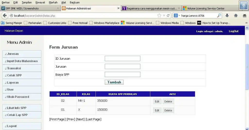 Download web tool or web app SPP PHP WEB