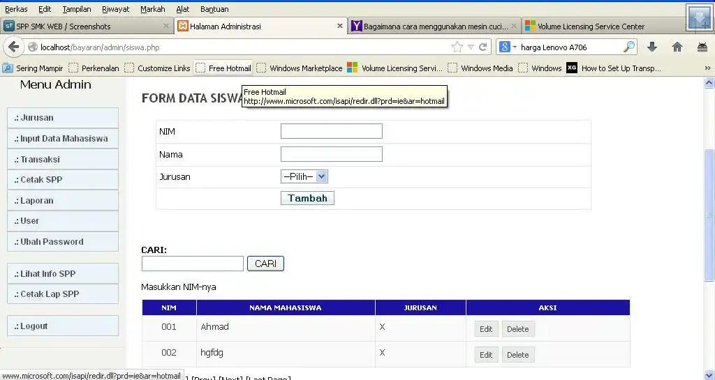 Download web tool or web app SPP PHP WEB