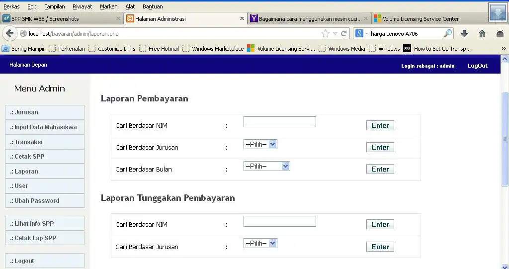 Download web tool or web app SPP PHP WEB