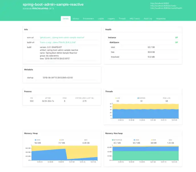 Download web tool or web app Spring Boot Admin