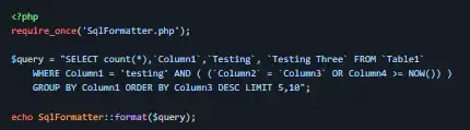 Download web tool or web app SQL Formatter