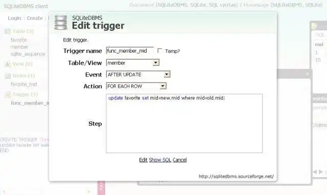 Download web tool or web app SQLiteDBMS