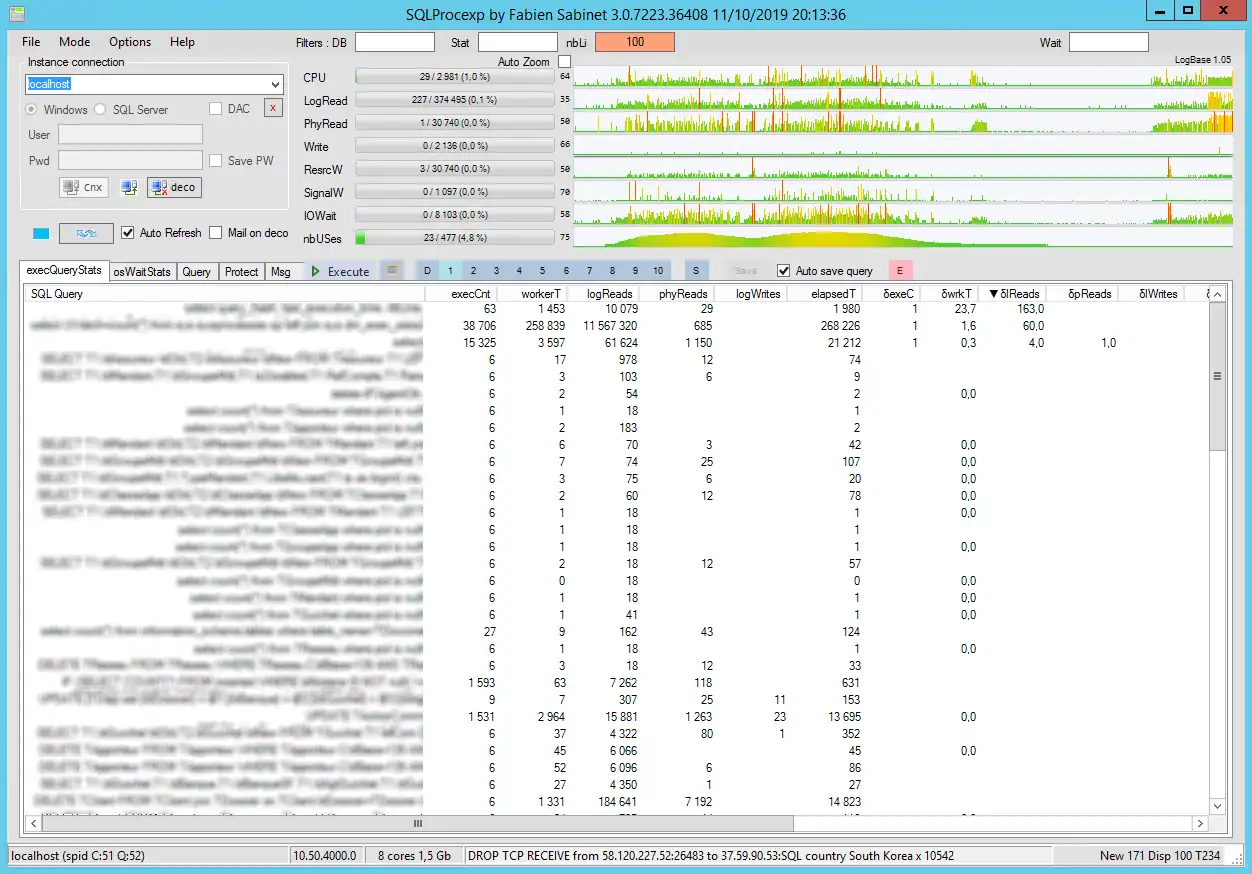 Download web tool or web app SQLProcexp by Fabien Sabinet