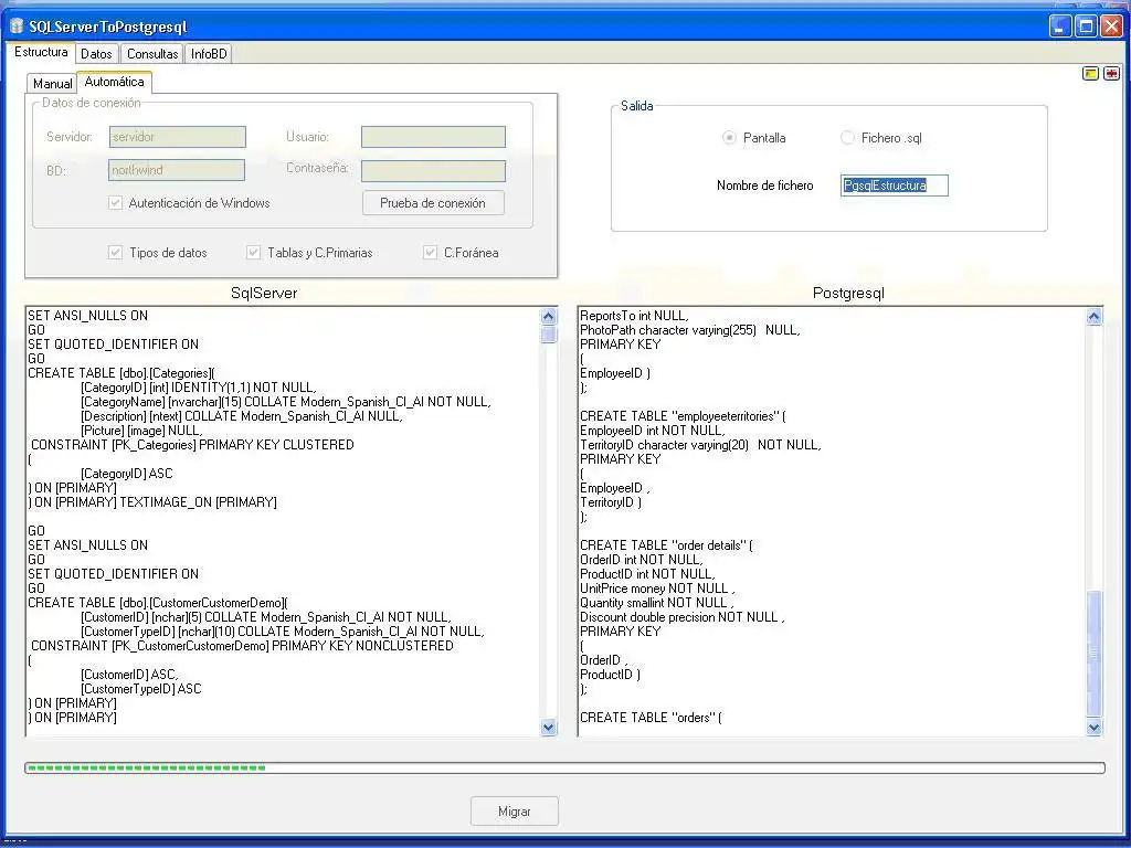 Download web tool or web app SqlServer To Postgresql