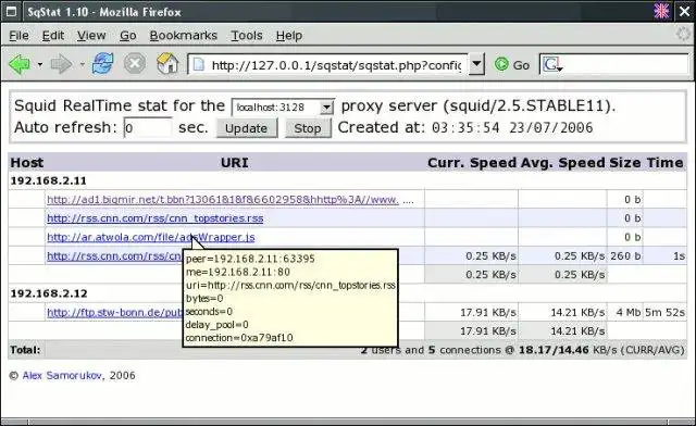 Download web tool or web app SqStat