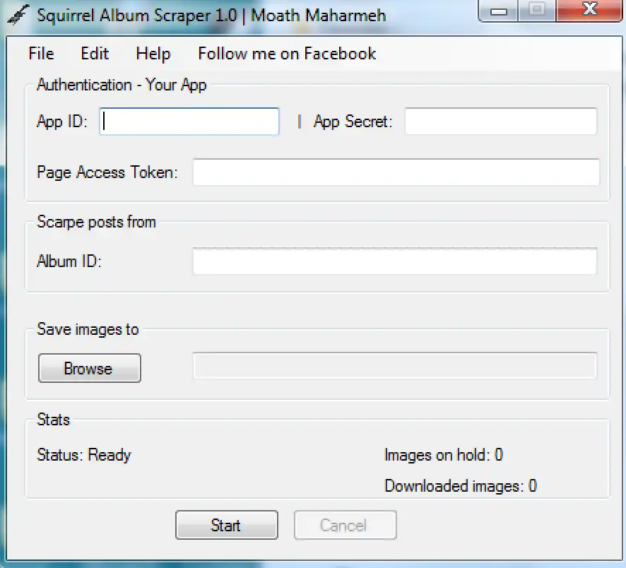 Download web tool or web app Squirrel Album Post Scraper