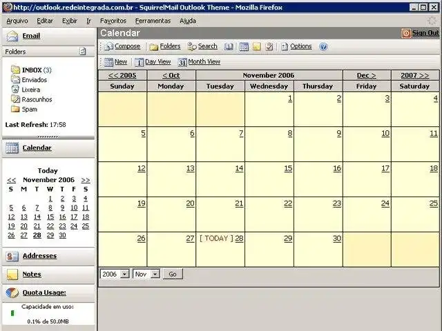 Download web tool or web app Squirrelmail Outlook Skin Theme