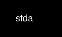 Run stda in OnWorks free hosting provider over Ubuntu Online, Fedora Online, Windows online emulator or MAC OS online emulator