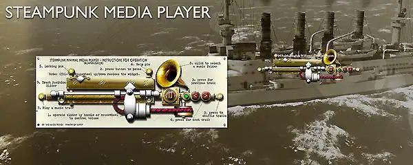 Download web tool or web app Steampunk Media Player YWidget