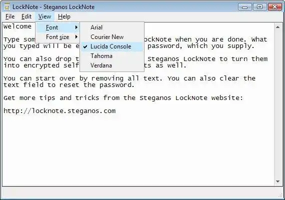 Download web tool or web app Steganos LockNote