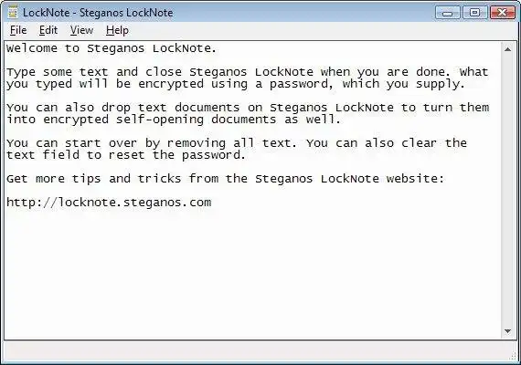 Download web tool or web app Steganos LockNote