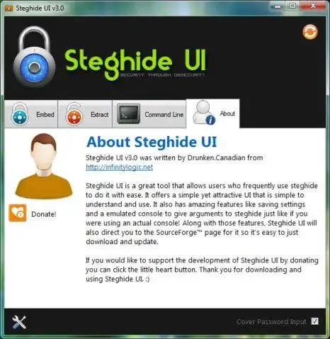 Download web tool or web app Steghide UI