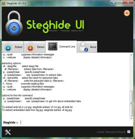 Download web tool or web app Steghide UI